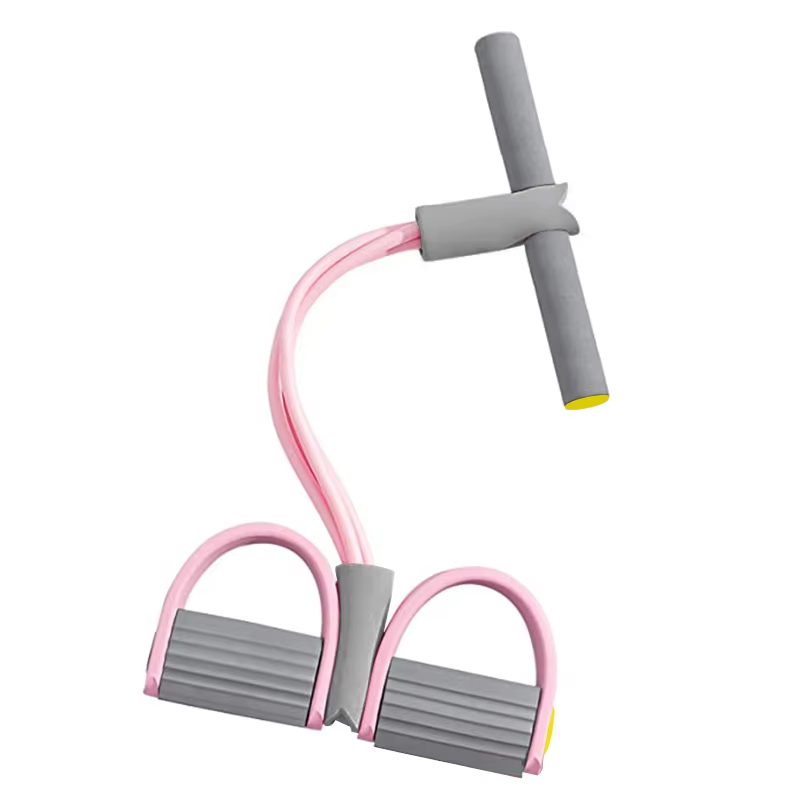 Yoga Pedal Puller Fitness Equipment - أربطة مقاومة بأربع أنابيب، حبل سحب