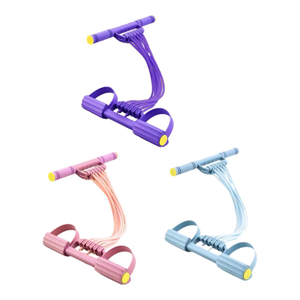 Yoga Pedal Puller Fitness Equipment - حبل مقاومة بـ 10 أنابيب للتمرين،