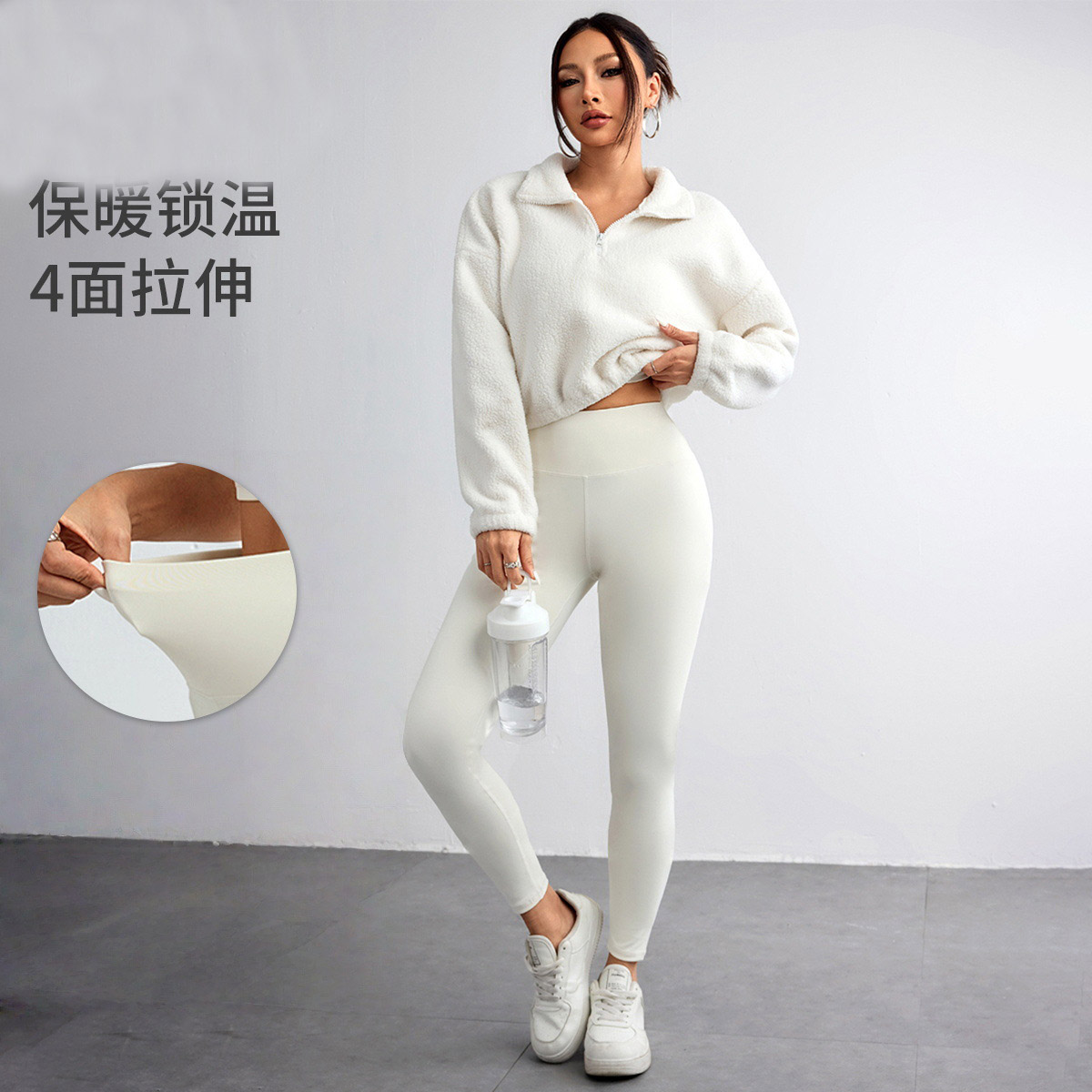 Yoga Fitness Hoodie - جديد الخريف والشتاء بلون تمتد ملابس