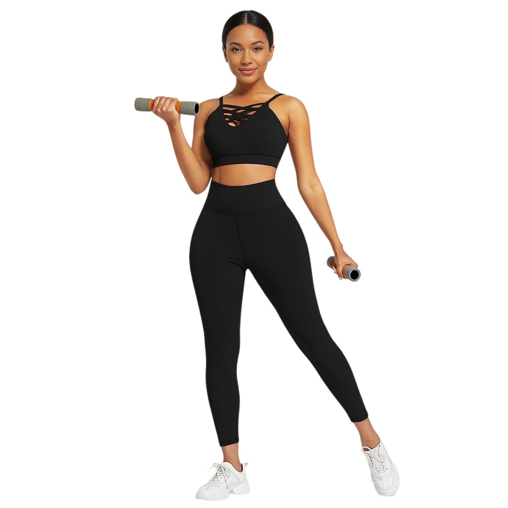 Yoga Fitness Gym - طقم يوجا نسائي من 3 قطع