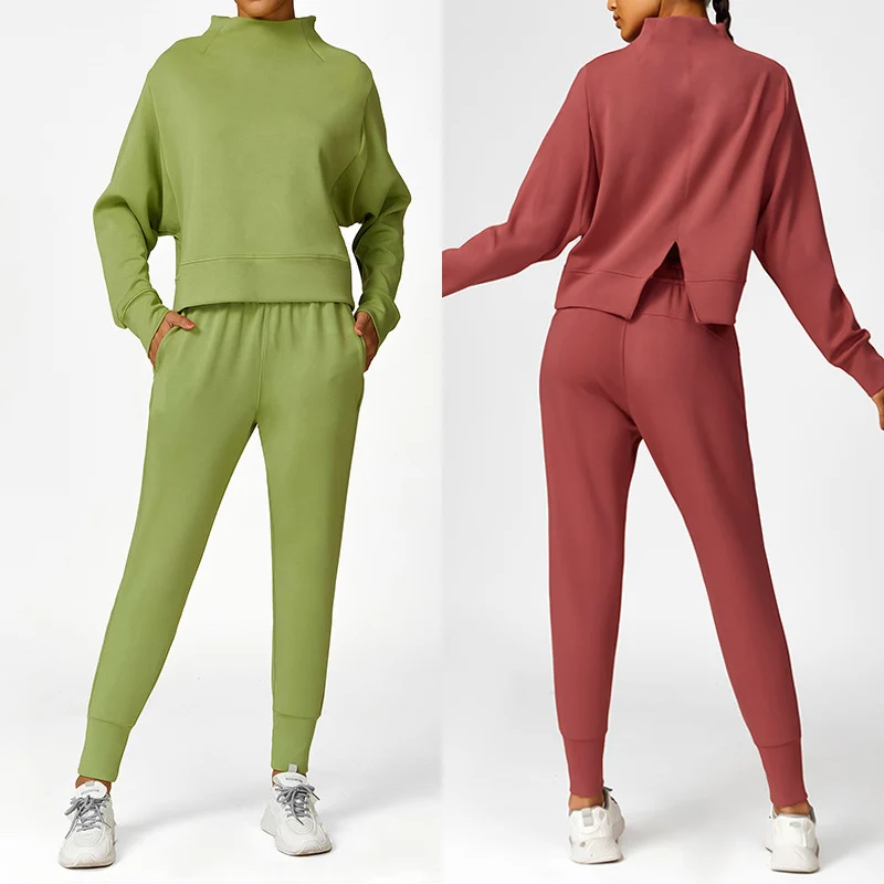 Yoga Fitness Hoodie - مجموعات يوجا رياضية بهودي للنساء ،