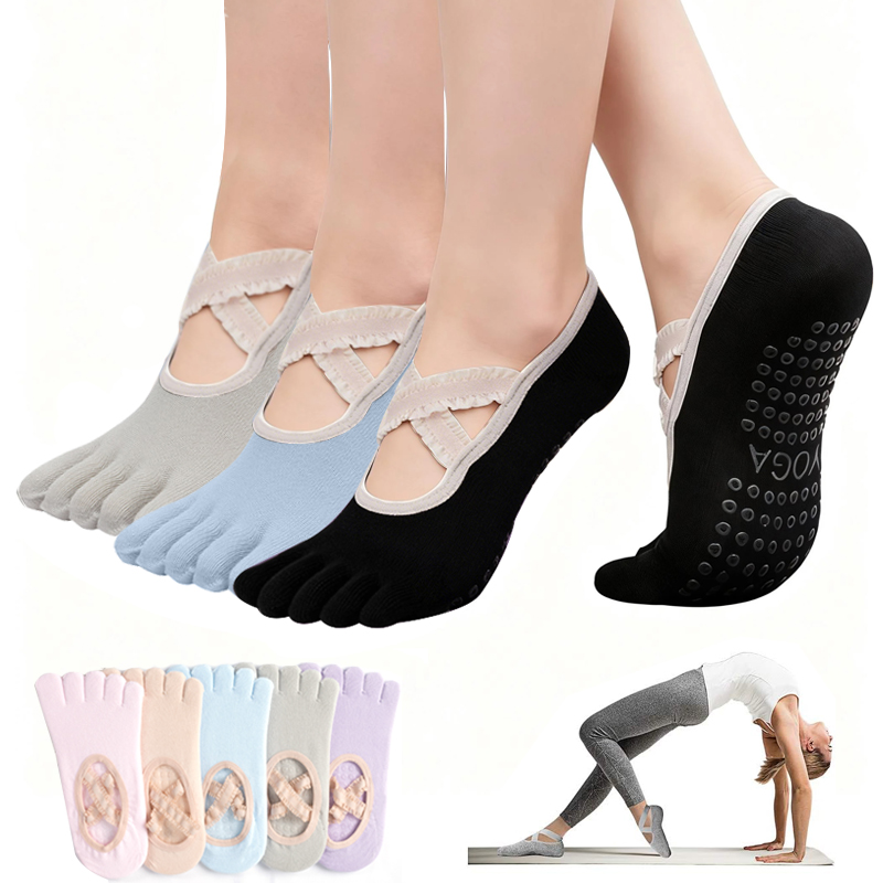 Fitness Yoga Pilates - جوارب بيلاتس نسائية مضادة للانزلاق، جوارب