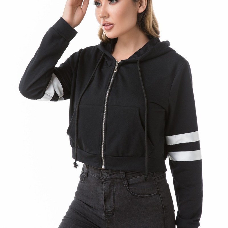 Yoga Fitness Hoodie - سترة رياضية نسائية بسحاب معطف يوجا
