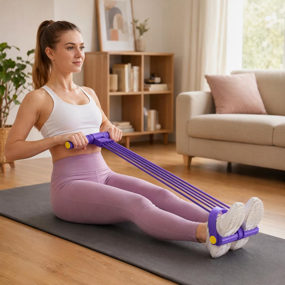 حبل مقاومة بـ 10 أنابيب للتمري - مراجعة Yoga Pedal Puller Fitness Equipment وسعره