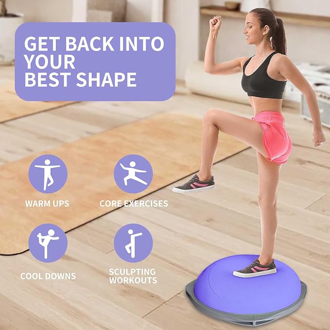 كرة توازن بوسو 70 سم، قابلة لل - مراجعة Yoga Fitness Gym وسعره