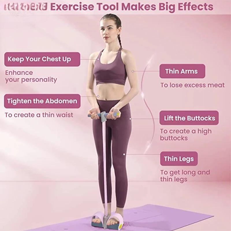 عرض ساخن: أربطة مقاومة بأربعة  - مراجعة Yoga Pedal Puller Fitness Equipment وسعره