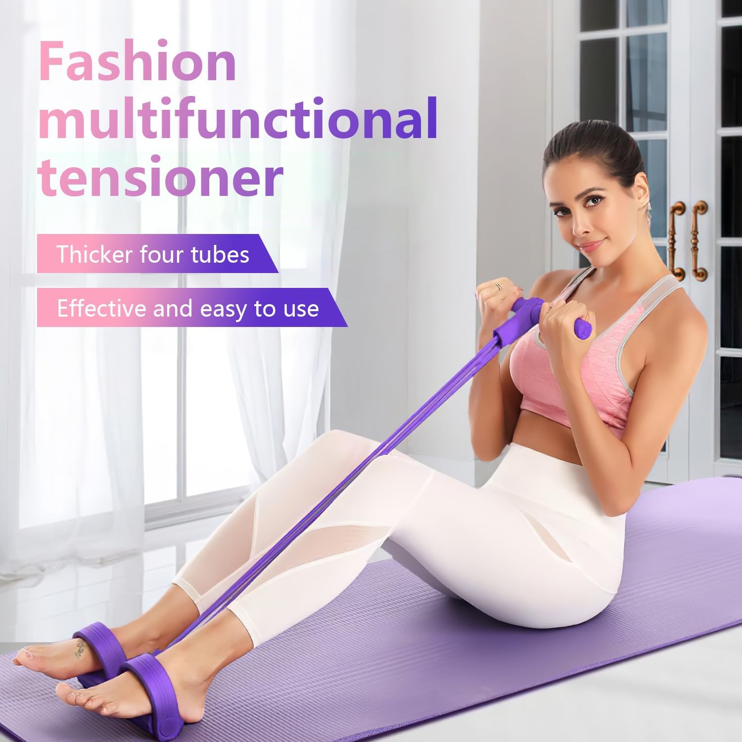 أربطة مقاومة للياقة البدنية -  - مراجعة Yoga Pedal Puller Fitness Equipment وسعره