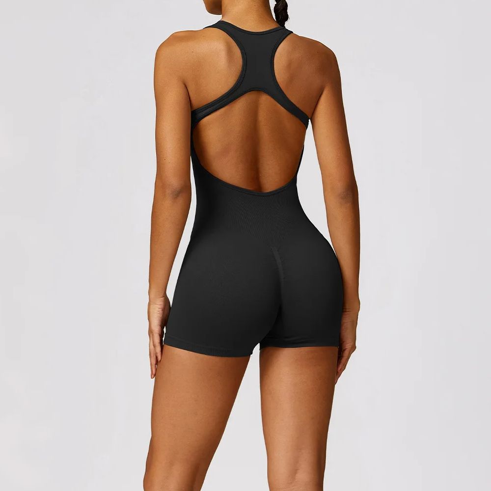 بذلة ظهر مثيرة للنساء ، طقم صا - مراجعة Yoga Fitness Jumpsuit وسعره