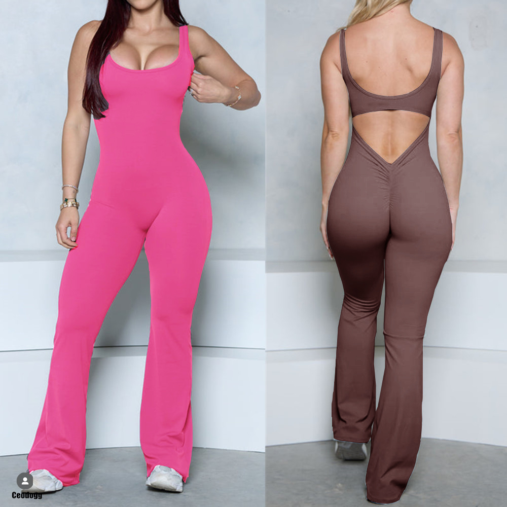 XS-XL جديد الوسادة النساء رياض - مراجعة Yoga Fitness Jumpsuit وسعره