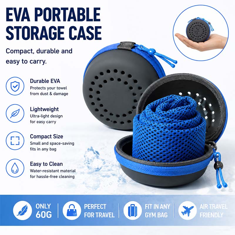 منشفة تبريد فورية مع حافظة EVA - مراجعة Yoga Fitness Gym وسعره