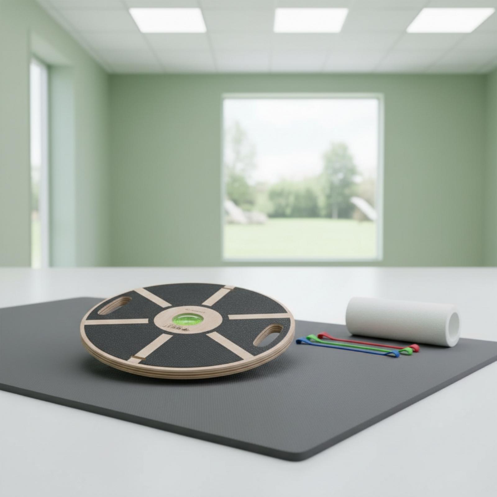 لوح توازن خشبي للياقة المنزلية - مراجعة Yoga Fitness Board وسعره