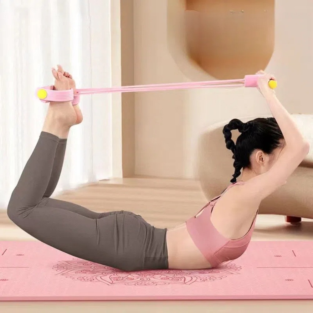 مجموعة أربطة مقاومة بـ 6 أنابي - مراجعة Yoga Pedal Puller Fitness Equipment وسعره