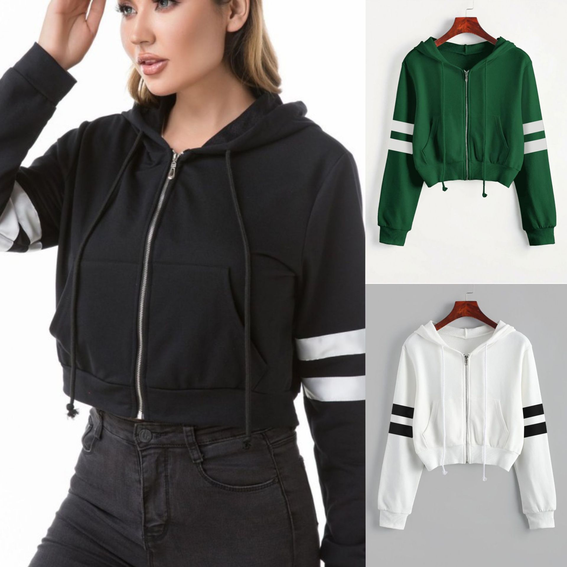 سترة رياضية نسائية بسحاب معطف  - مراجعة Yoga Fitness Hoodie وسعره