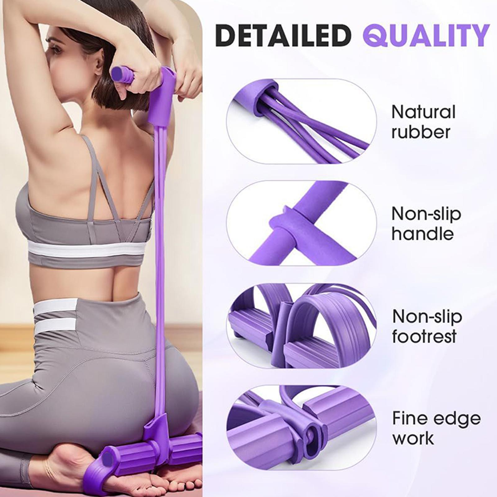 العصابات المقاومة 4-أنبوب اليو - مراجعة Yoga Pedal Puller Fitness Equipment وسعره